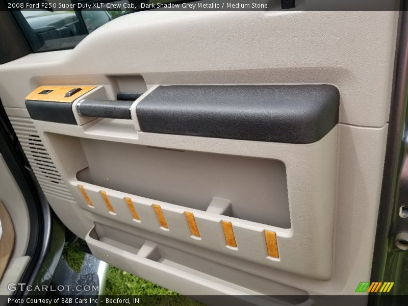 Dark Shadow Grey Metallic / Medium Stone 2008 Ford F250 Super Duty XLT Crew Cab