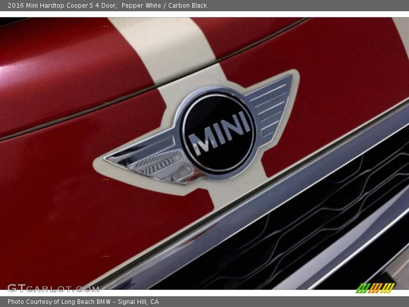 Pepper White / Carbon Black 2016 Mini Hardtop Cooper S 4 Door