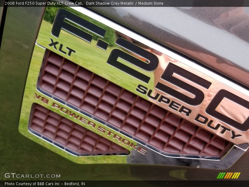 Dark Shadow Grey Metallic / Medium Stone 2008 Ford F250 Super Duty XLT Crew Cab