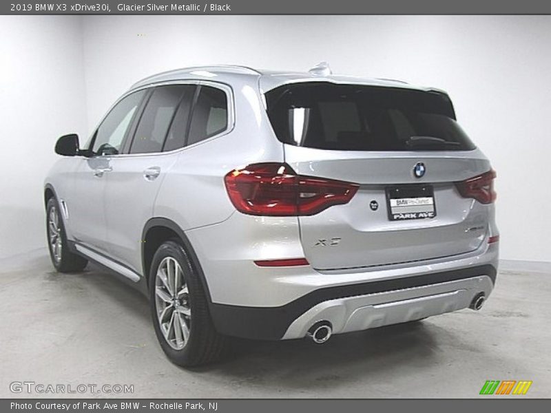 Glacier Silver Metallic / Black 2019 BMW X3 xDrive30i