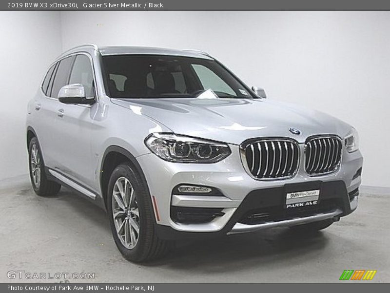 Glacier Silver Metallic / Black 2019 BMW X3 xDrive30i