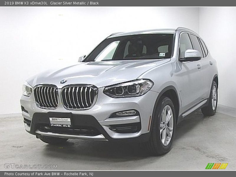 Glacier Silver Metallic / Black 2019 BMW X3 xDrive30i