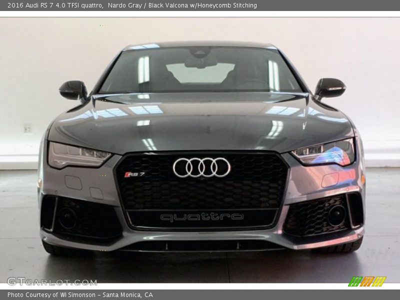 Nardo Gray / Black Valcona w/Honeycomb Stitching 2016 Audi RS 7 4.0 TFSI quattro