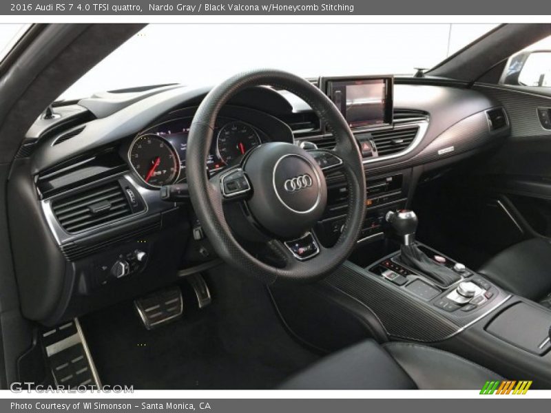 Nardo Gray / Black Valcona w/Honeycomb Stitching 2016 Audi RS 7 4.0 TFSI quattro