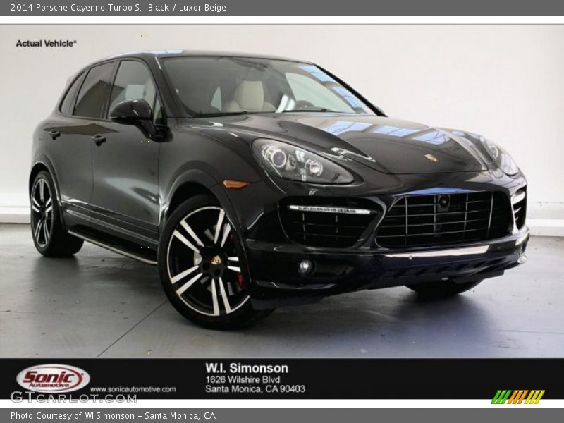 Black / Luxor Beige 2014 Porsche Cayenne Turbo S