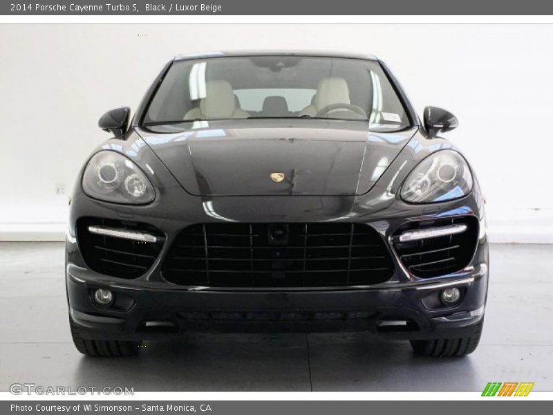 Black / Luxor Beige 2014 Porsche Cayenne Turbo S