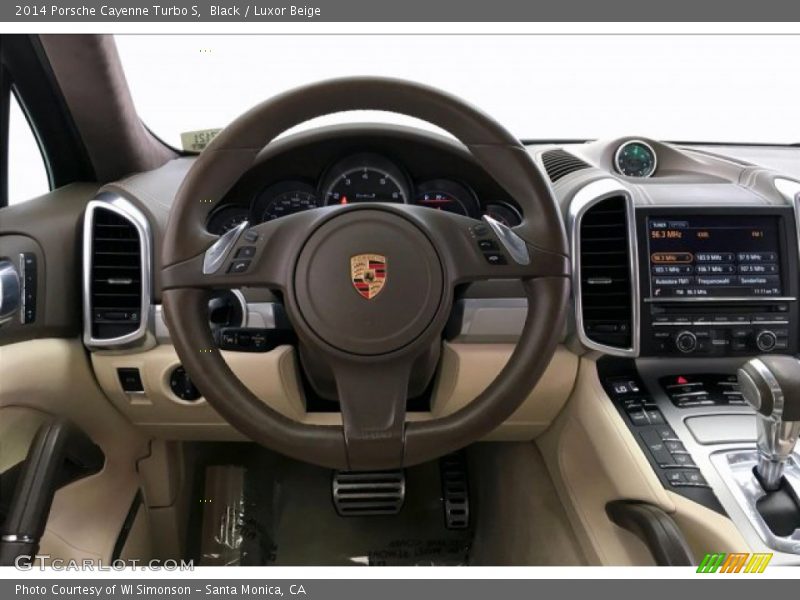 Black / Luxor Beige 2014 Porsche Cayenne Turbo S