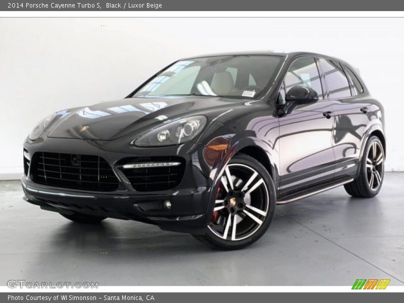 Black / Luxor Beige 2014 Porsche Cayenne Turbo S