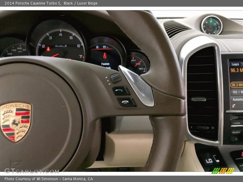 Black / Luxor Beige 2014 Porsche Cayenne Turbo S