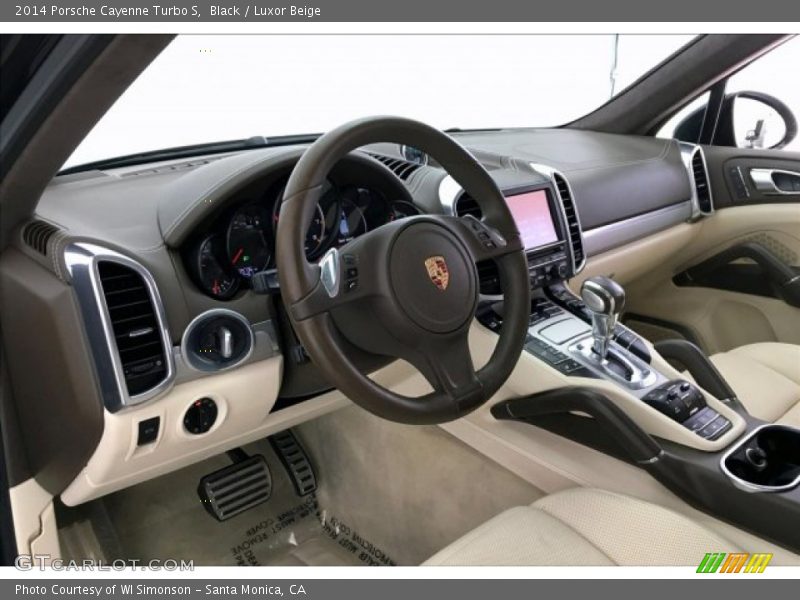 Black / Luxor Beige 2014 Porsche Cayenne Turbo S