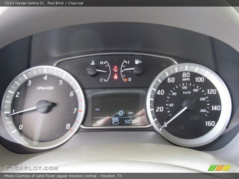Red Brick / Charcoal 2014 Nissan Sentra SV