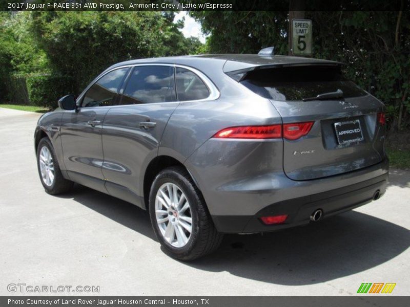 Ammonite Grey / Latte w/Espresso 2017 Jaguar F-PACE 35t AWD Prestige