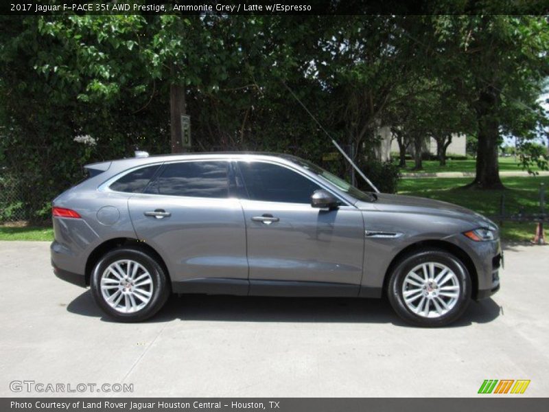 Ammonite Grey / Latte w/Espresso 2017 Jaguar F-PACE 35t AWD Prestige