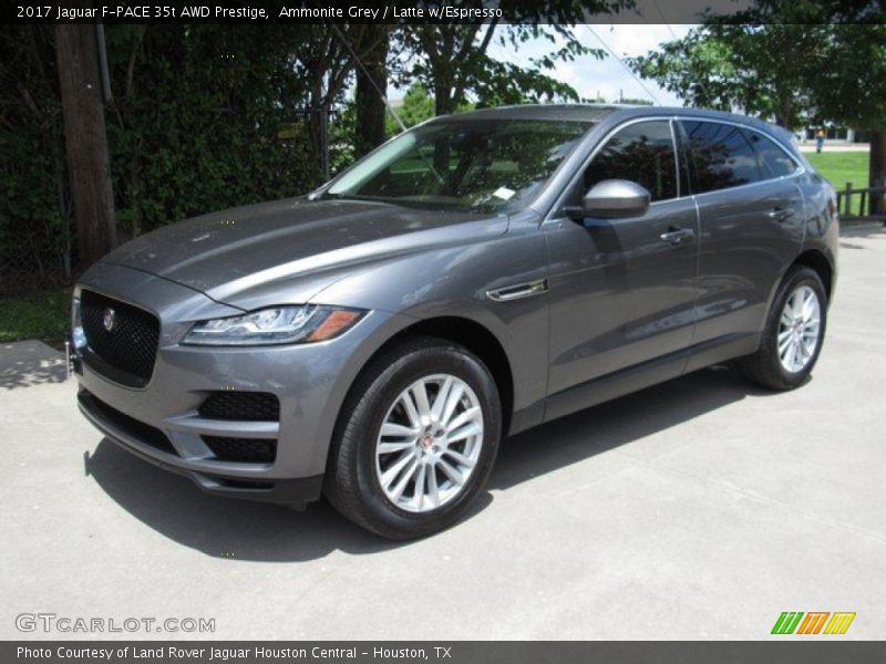 Ammonite Grey / Latte w/Espresso 2017 Jaguar F-PACE 35t AWD Prestige