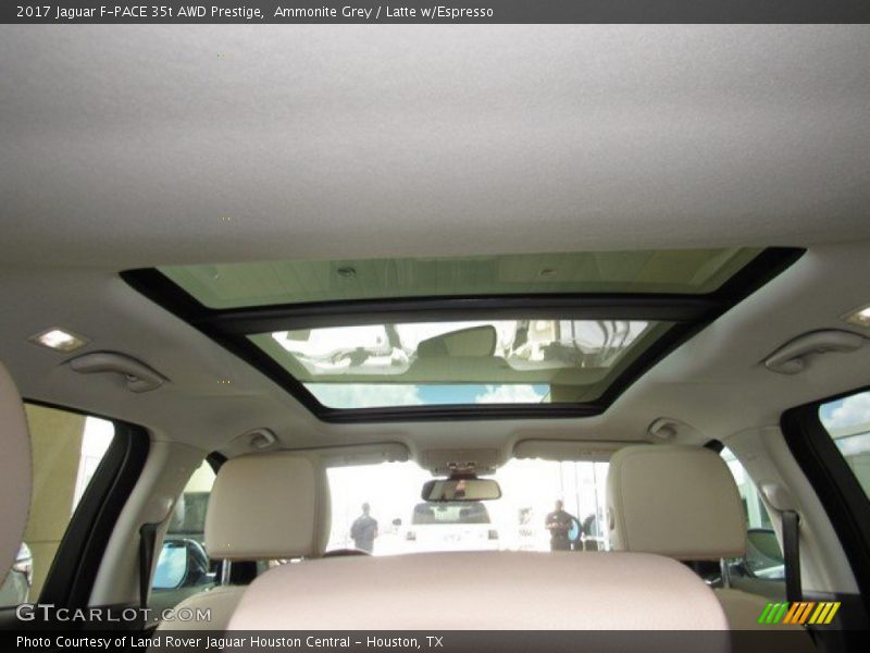 Ammonite Grey / Latte w/Espresso 2017 Jaguar F-PACE 35t AWD Prestige