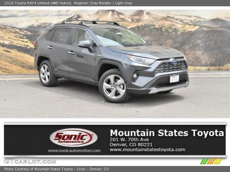 Magnetic Gray Metallic / Light Gray 2019 Toyota RAV4 Limited AWD Hybrid