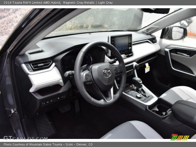 Magnetic Gray Metallic / Light Gray 2019 Toyota RAV4 Limited AWD Hybrid