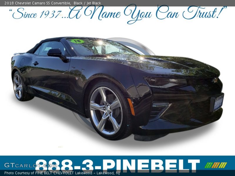 Black / Jet Black 2018 Chevrolet Camaro SS Convertible