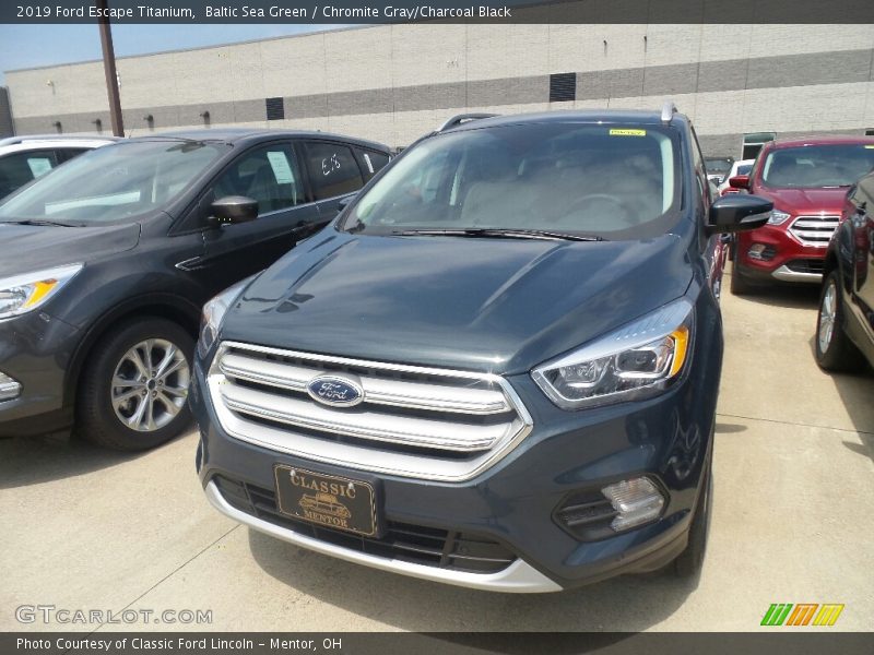 Baltic Sea Green / Chromite Gray/Charcoal Black 2019 Ford Escape Titanium