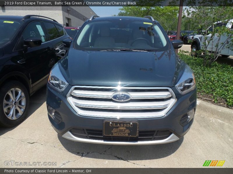 Baltic Sea Green / Chromite Gray/Charcoal Black 2019 Ford Escape Titanium