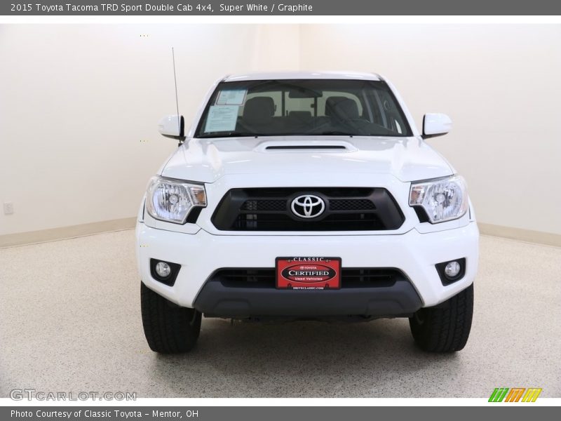 Super White / Graphite 2015 Toyota Tacoma TRD Sport Double Cab 4x4