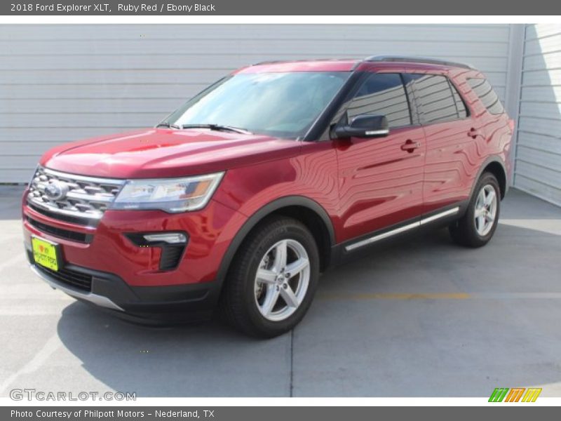 Ruby Red / Ebony Black 2018 Ford Explorer XLT