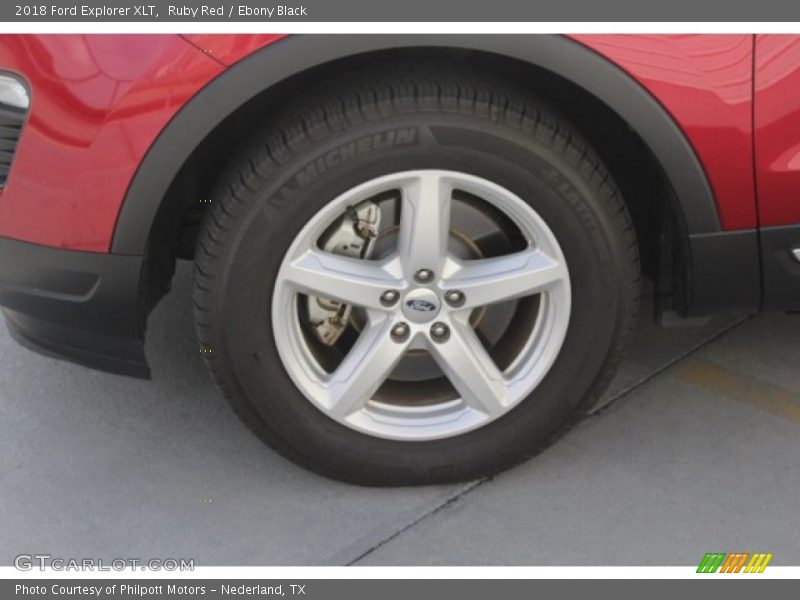 Ruby Red / Ebony Black 2018 Ford Explorer XLT
