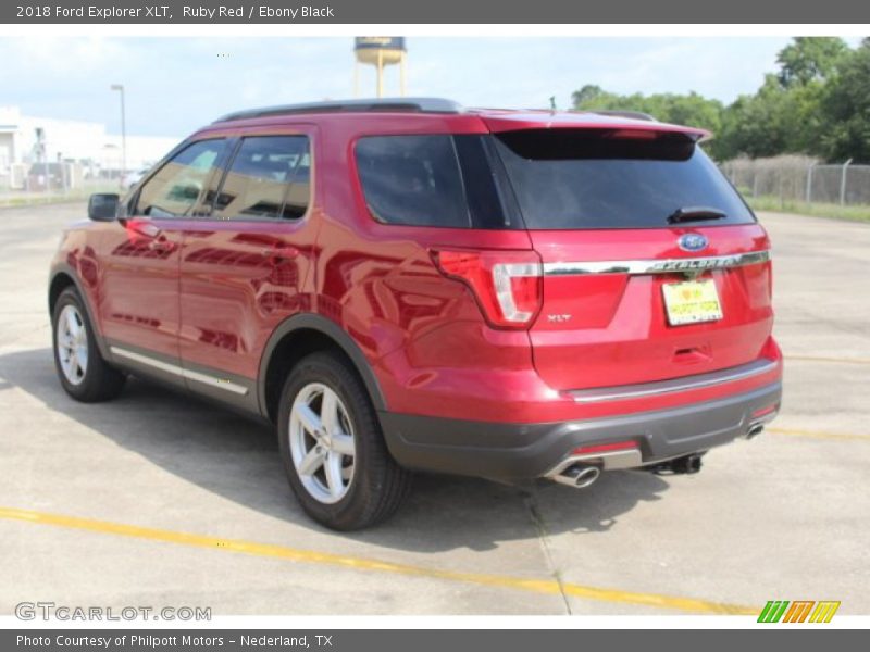 Ruby Red / Ebony Black 2018 Ford Explorer XLT