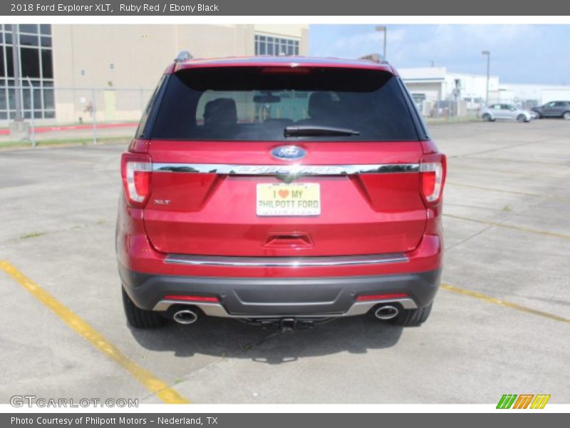 Ruby Red / Ebony Black 2018 Ford Explorer XLT