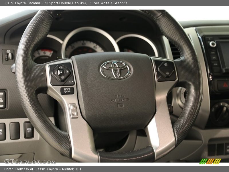 Super White / Graphite 2015 Toyota Tacoma TRD Sport Double Cab 4x4