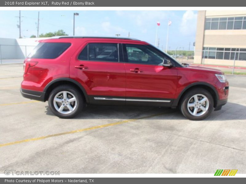 Ruby Red / Ebony Black 2018 Ford Explorer XLT