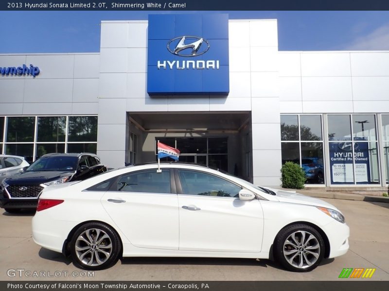 Shimmering White / Camel 2013 Hyundai Sonata Limited 2.0T