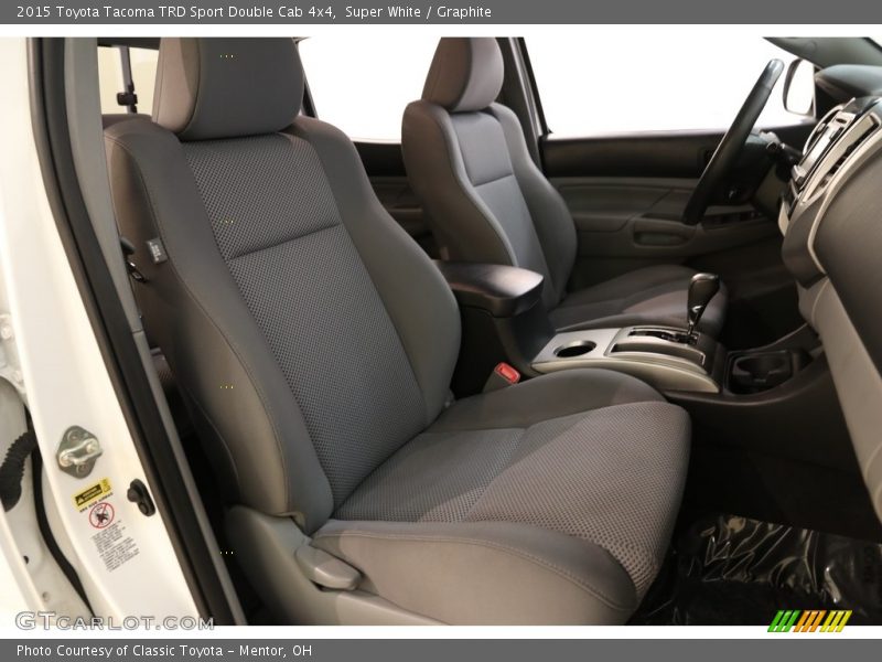 Super White / Graphite 2015 Toyota Tacoma TRD Sport Double Cab 4x4