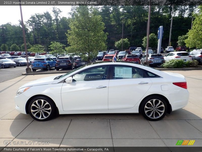 Shimmering White / Camel 2013 Hyundai Sonata Limited 2.0T
