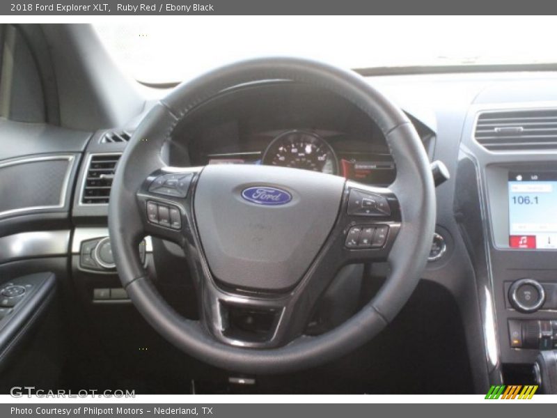 Ruby Red / Ebony Black 2018 Ford Explorer XLT