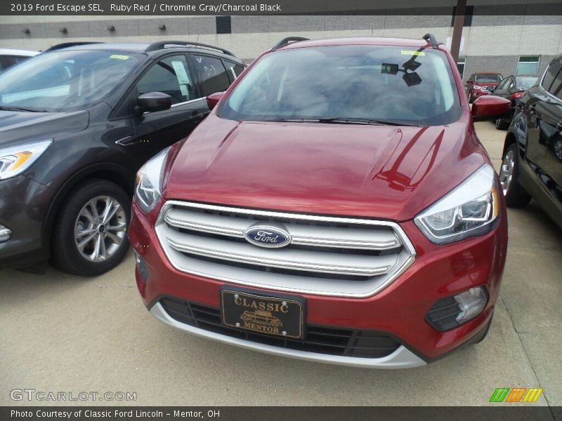 Ruby Red / Chromite Gray/Charcoal Black 2019 Ford Escape SEL