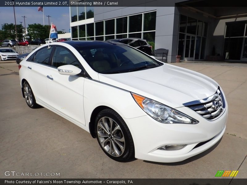 Shimmering White / Camel 2013 Hyundai Sonata Limited 2.0T