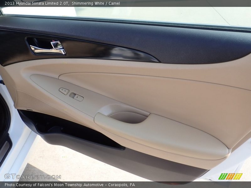 Shimmering White / Camel 2013 Hyundai Sonata Limited 2.0T