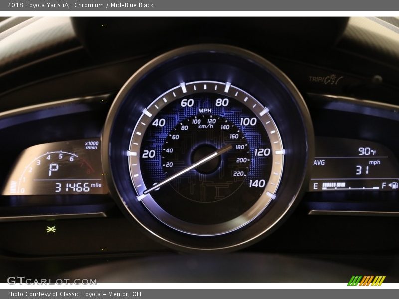 Chromium / Mid-Blue Black 2018 Toyota Yaris iA