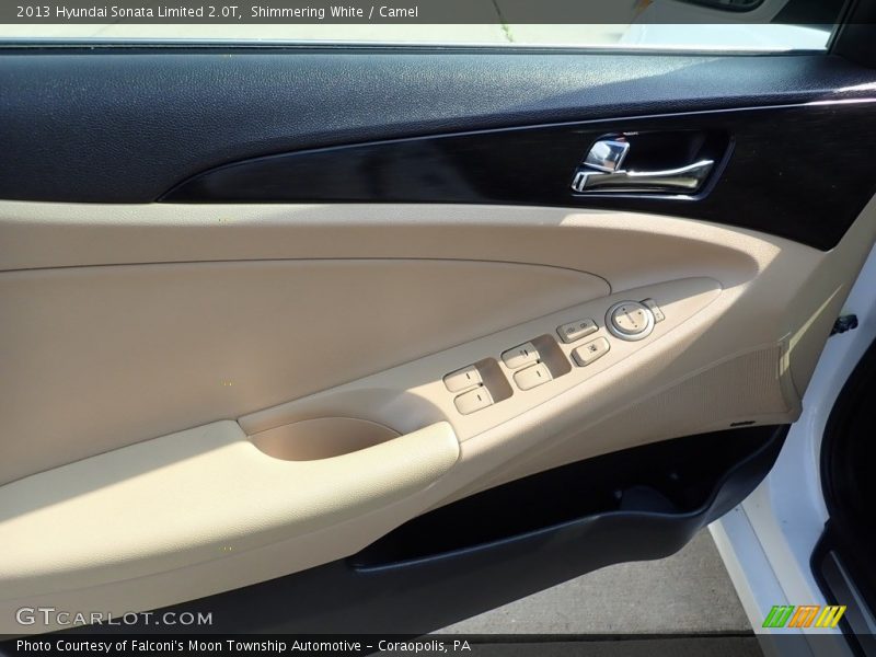 Shimmering White / Camel 2013 Hyundai Sonata Limited 2.0T
