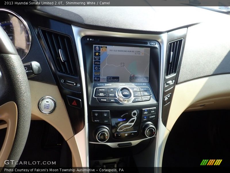 Shimmering White / Camel 2013 Hyundai Sonata Limited 2.0T