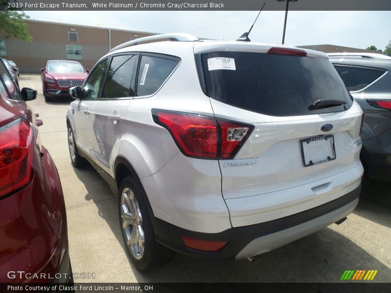 White Platinum / Chromite Gray/Charcoal Black 2019 Ford Escape Titanium