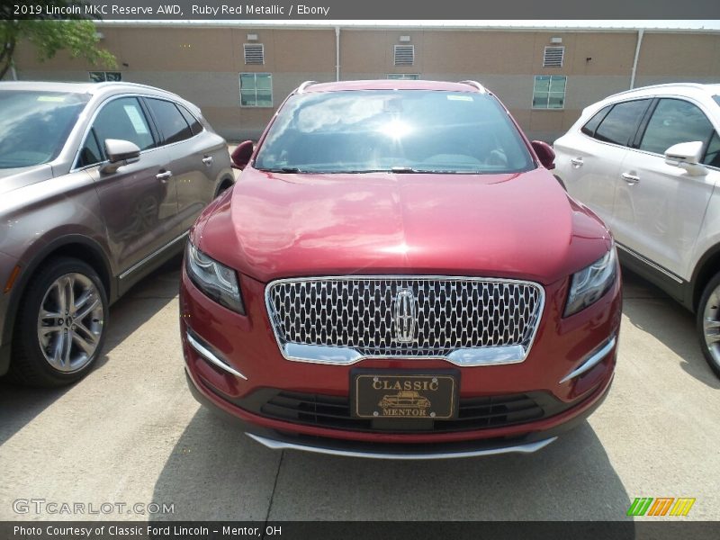 Ruby Red Metallic / Ebony 2019 Lincoln MKC Reserve AWD