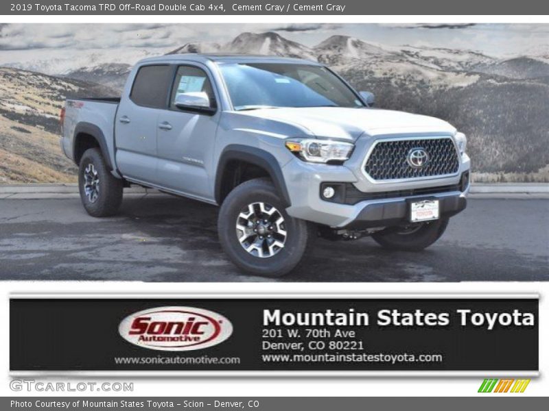 Cement Gray / Cement Gray 2019 Toyota Tacoma TRD Off-Road Double Cab 4x4