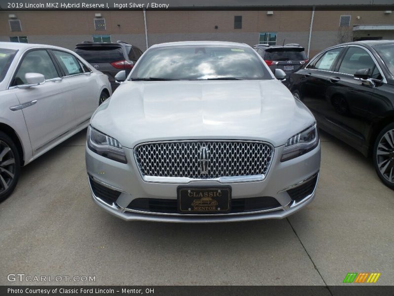 Ingot Silver / Ebony 2019 Lincoln MKZ Hybrid Reserve I