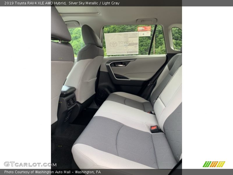 Silver Sky Metallic / Light Gray 2019 Toyota RAV4 XLE AWD Hybrid