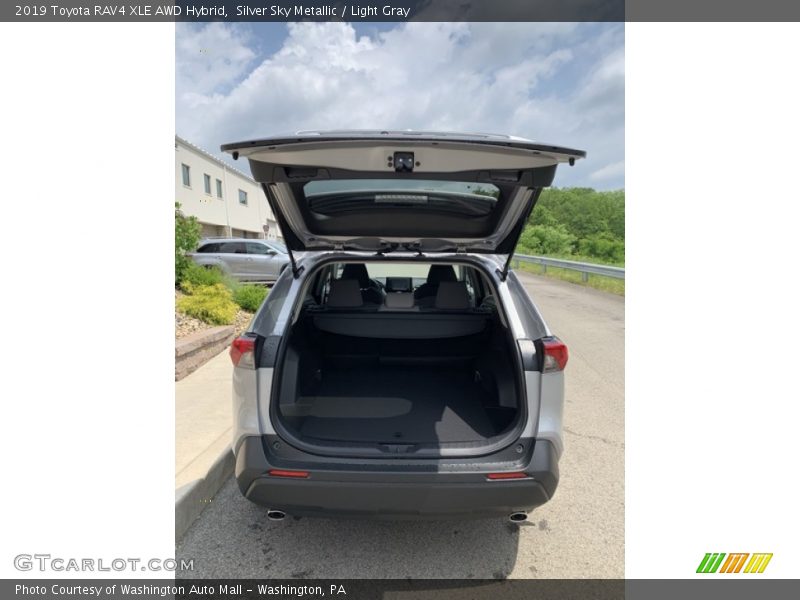 Silver Sky Metallic / Light Gray 2019 Toyota RAV4 XLE AWD Hybrid