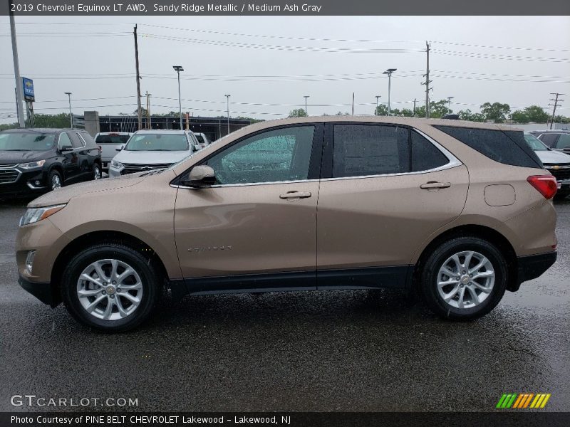 Sandy Ridge Metallic / Medium Ash Gray 2019 Chevrolet Equinox LT AWD