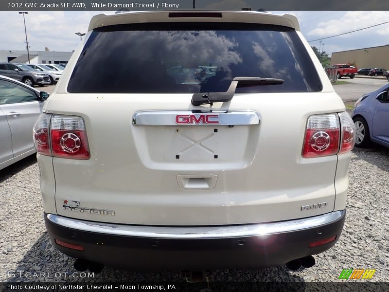White Diamond Tricoat / Ebony 2012 GMC Acadia SLE AWD