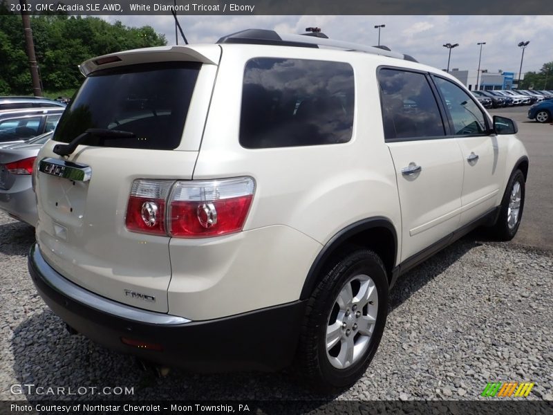 White Diamond Tricoat / Ebony 2012 GMC Acadia SLE AWD
